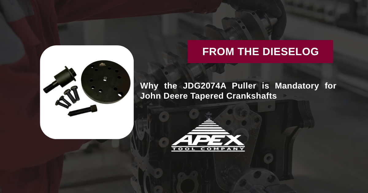 JDG2074A John Deere PowerTech Heavy Duty Diesel Tapered Crankshaft Harmonic Balancer Damper Puller Kit